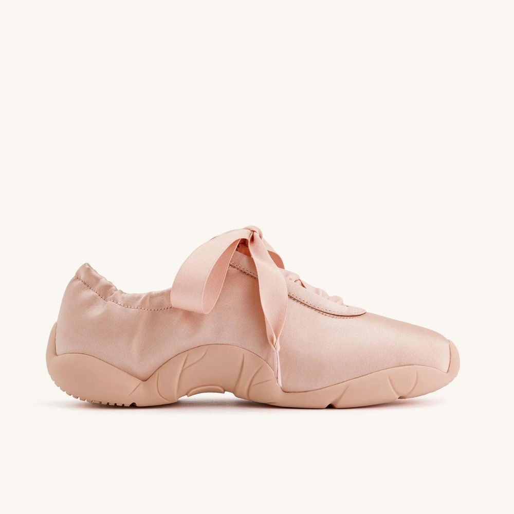 Satin Ballerina Sneakers - Pink